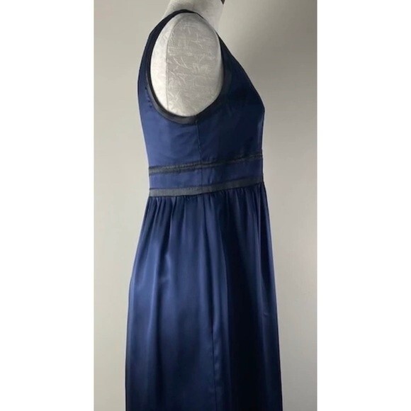 Proenza Schouler For Target Y2K Navy Empire Waist Silk Babydall Mini Dress 7 S - Picture 7 of 12